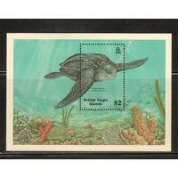 Виргинские острова-1988(Мих.Бл.53) , **  , Морская  Фауна, Черепахи
