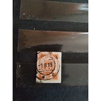 1919 Латвия Мих 19b оранжево-коричневая оценка 12 евро второе фото для сравнения (2-5)
