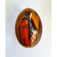 Яйцо пасхальное, лаковая миниатюра "Борис и Глеб".