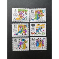 ГДР 1969 Полная серия марок "Сказка: Йоринде и Йорингель" (чистые**) Mi.1450-1455 каталог 2.00 евро