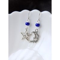 Лот С 1 РУБЛЯ! много лотов! Серьги луна и звезды ассиметричные