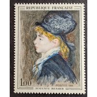 Франция. 1968г. Mi1643**. Картина Огюста Ренуара, "Модель"