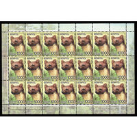 Беларусь. 2008. Стандарт. Куница лесная (1000р) (з.137-2009) Лист