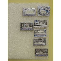 Научно-исследовательский флот СССР. 50 лет. Набор 7 значков.