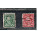 США-1912, (Скотт.405-406), гаш. , Стандарт, Президенты,