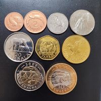 Малави. набор 9 монет 1, 2, 5, 10, 20, 50 тамбала 1, 5, 10 квача 1995 - 2006 года