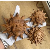 Накладка, декоративный элемент из дуба Солнышко/солнце Цена за 1