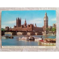 Мосты. Лондон. Здания Парламента, Биг Бен и Вестминстерский мост