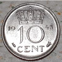 Нидерланды 10 центов, 1948 (2-3-36)