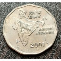 Индия 2 рупии, 2001    Ноида    ( 1-10-6 )