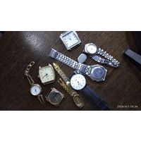 Лот часов с позолотой и без