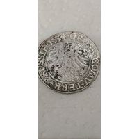 Один грош 1534 года подогнут.