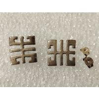 Серьги пуссеты Жанетта, 925. СССР