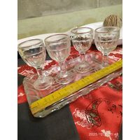 Рюмки. Лафитники . 4шт.