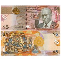Багамские острова(Багамы) 5 долларов 2013 год, UNC