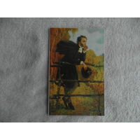 Открытка. "Пока свободою горим..." А.С.Пушкин. Художник М.Пашинин. Двойная. 1971 год. Подписана.