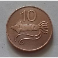 10 эйре, аурар, Исландия 1981 г.