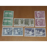 Германия ГДР 1973 Стандарт. Большой формат. 5 парных сцепок одним лотом
