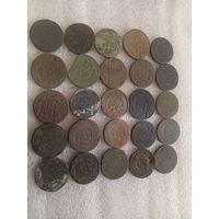 Монеты РИ деньга. 25 шт