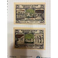 Нотгельд 75-75 пфеннигов Германия Вернрод Харц-0301