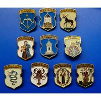 Беларусь гербы городов /Брест, Высокое, Гарадная, Кобрин,Каменец,Малеч, Радунь,Ружаны,Пружаны, Шарашова /