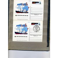 Открытка, Почтовая карточка, 1981, Заг. 91,  2 шт чистая и СГ Ленинград-п-т, 25 лет станции МИРНЫЙ