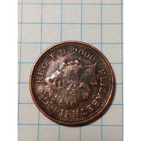 1 пенни Великобритания 2000 год.