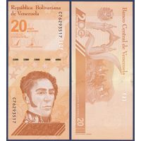 Венесуэла, 20 боливаров 2021 г., P-W117 (C, генерал Симон Боливар), UNC