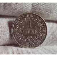 1 марка 1915 год Германия м.д. А Серебро