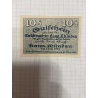 10 пфенингов (нотгельды) г. Германия.-1412