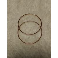 Позолоченные серьги кольца