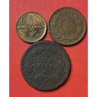 Мексика 3 разные монеты по 1 центу