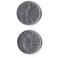 50 лир Италия 1972 года