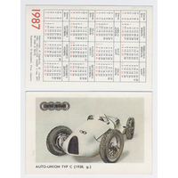 Календарь Автомобиль AUTO-UNION TYP C 1987
