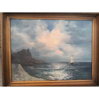 Картина . МОРСКОЙ ПЕЙЗАЖ. холст. масло. 30*40 см. Пепеляев. В Н