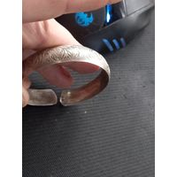 Браслет женский на руку Ag 925 с растительным орнаментом элегантный серебро