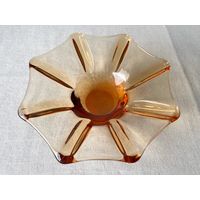 Ваза конфетница цветное стекло 21см