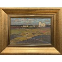 Ахремчик И.О. Народный художник."Окраина Минска", 1964 год. К,М. с рамой 49х38 см.