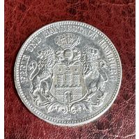 3 марки Гамбург 1914г