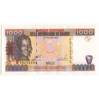1000 франков 1998 год. Гвинея. Состояние XF-aUNC!