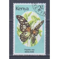 [2484] Кения 1988. Фауна.Бабочка.2шил. Гашеная марка.