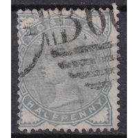 66.Br. Великобритания. Виктория. Стандарт. 1/2 P. 1880 г. Mi.#55.