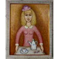 Иванов Григорий Николаевич "Чашечку чаю?", 2020 год; 65/50 см