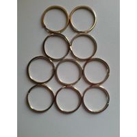 Десять Колец для Ключей - Диаметр: 2,5 см - Одним Лотом.