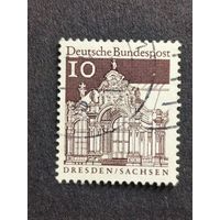 Германия 1966. Здания Германии 12 века. Галерея стен Цвингера, Дрезден/Саксония