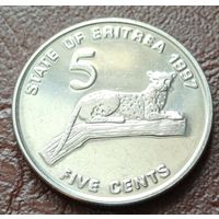 Эритрея 5 центов, 1997     ( 1-1-5 )