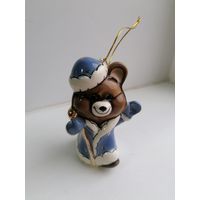 Фарфоровая елочная игрушка Олимпийский мишка, торги с Рубля