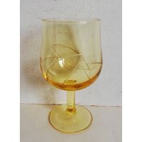 Бокал, жёлтое стекло, СССР, 1970-е