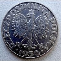 2 злотых 1936, Польша.