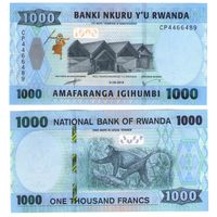 Руанда 1000 франков 2019 год UNC